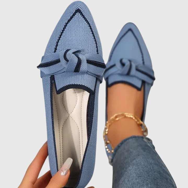 Mocasines Mujer Punta Afilada Detalle Nudo Cómodos