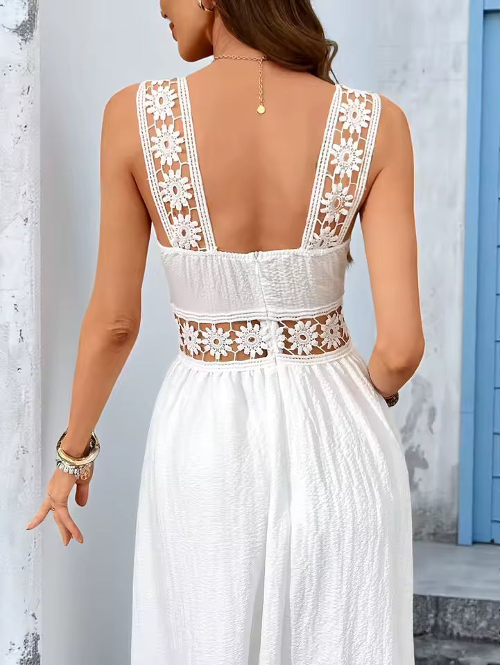 Vestido maxi mujer con estampado floral escote en V