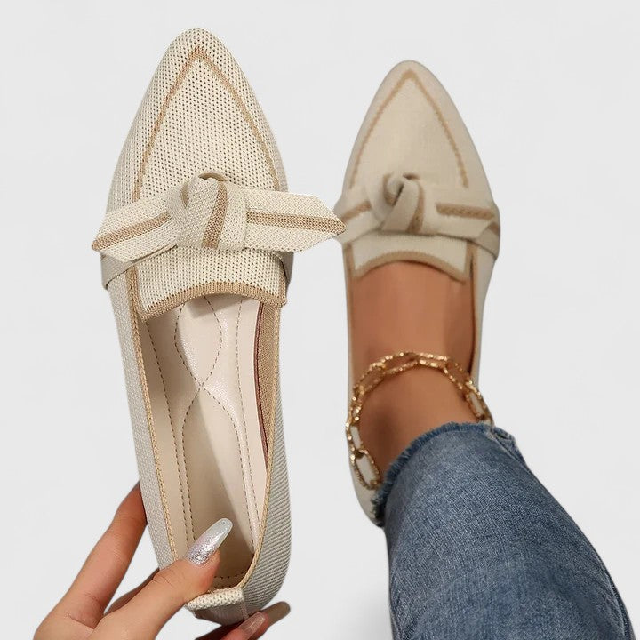 Mocasines Mujer Punta Afilada Detalle Nudo Cómodos