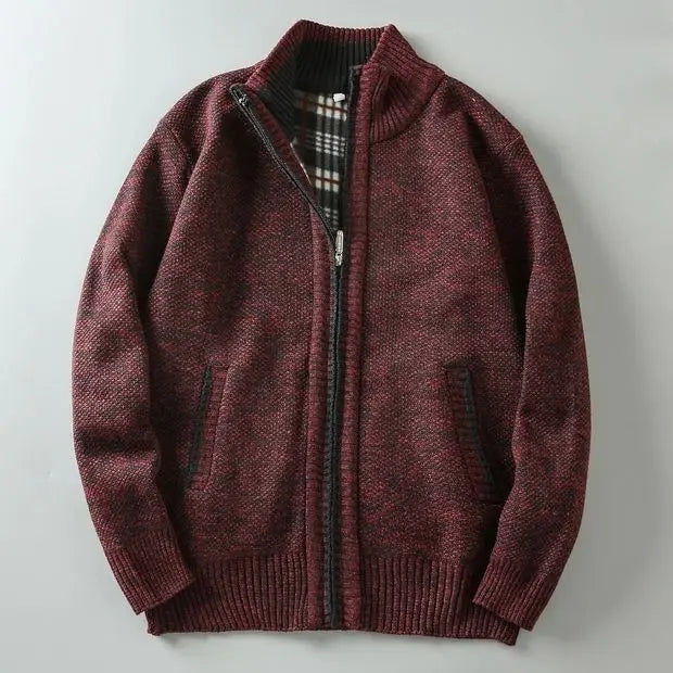Chaqueta de punto Hombre con cremallera acabado limpio