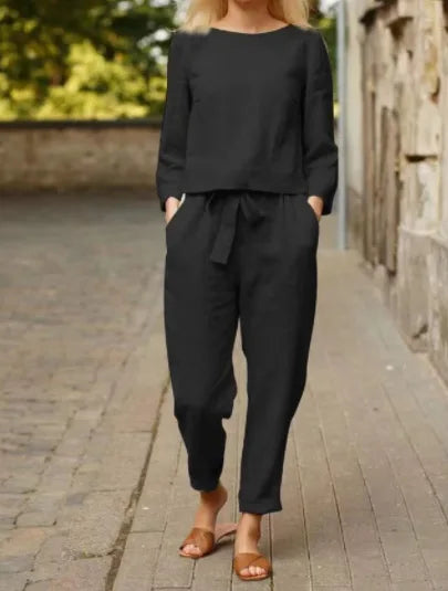 Vestido Fluido Mujer con Cinturón de Lazo Estilo Elegante