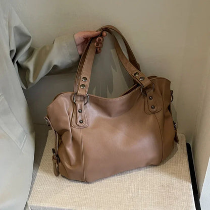 Bolso de hombro mujer piel suave gran capacidad diseño elegante