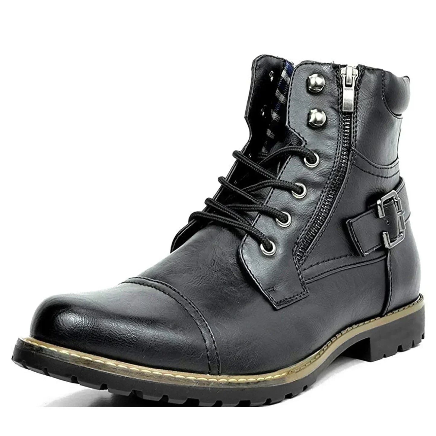 Botines hombre de cuero con cordones cómodos estilo urbano