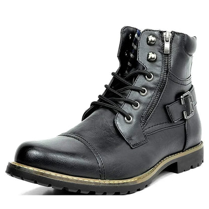 Botines hombre de cuero con cordones cómodos estilo urbano