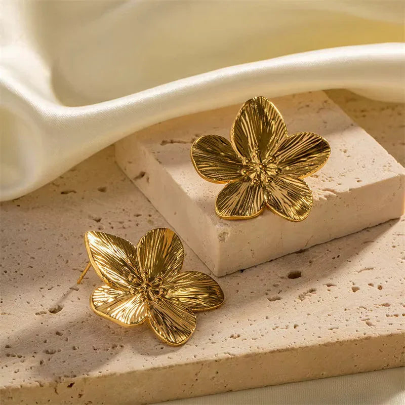Pendientes Mujer Florales Baño Elegante Ajuste Clásico