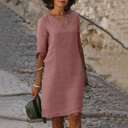 Vestido veraniego mujer de tela ligera y fresca