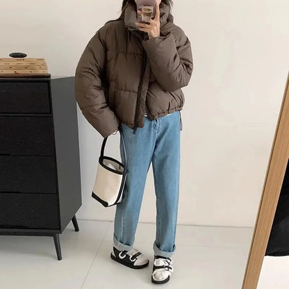 Chaqueta Acolchada Mujer Puffer Diseño Moderno Ajuste Regular