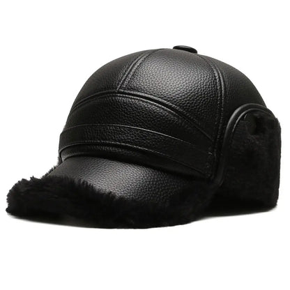 Gorra Hombre de Cuero Aislada Ajuste Clasico