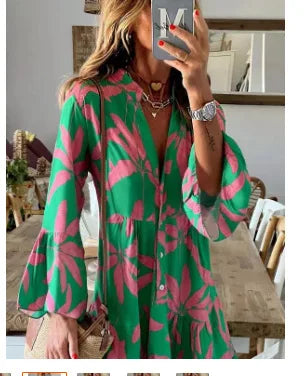 Vestido Corto Mujer de Tela Ligera y Volantes Veraniego
