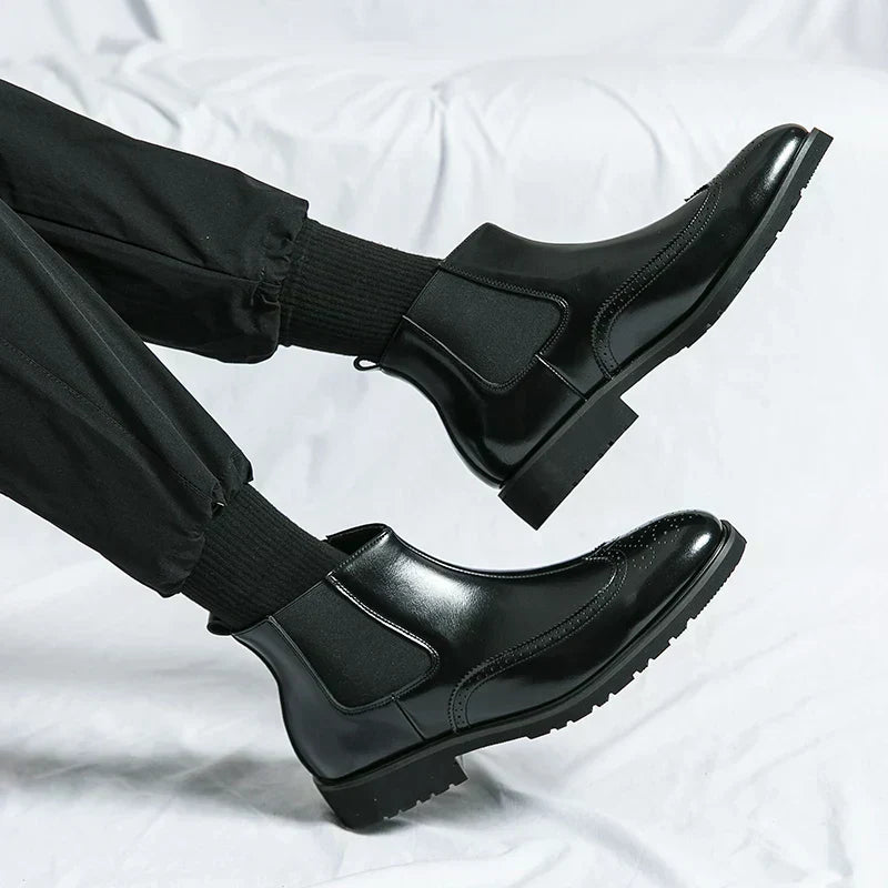 Botas Chelsea Hombre Sin Cordones Acabado Refinado Ajuste Diario