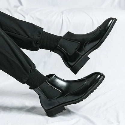 Botas Chelsea Hombre Sin Cordones Acabado Refinado Ajuste Diario