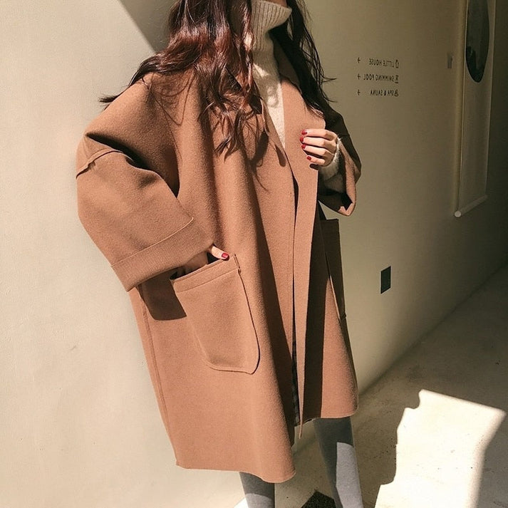 Abrigo Mujer de Lana Casual Ajuste Comodo - Mavetta