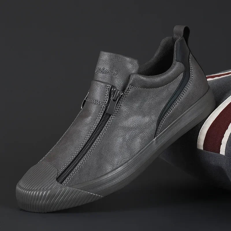 Zapatillas Hombre Casual con Cremallera Ajuste Cómodo