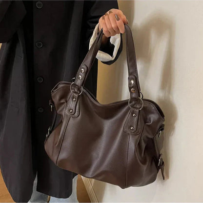 Bolso de hombro mujer piel suave gran capacidad diseño elegante