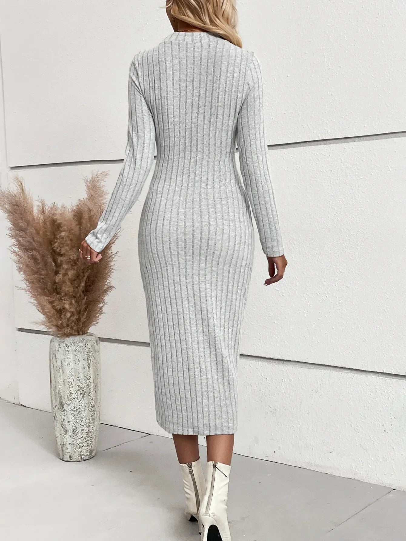 Vestido Suéter Mujer de Punto Ajustado