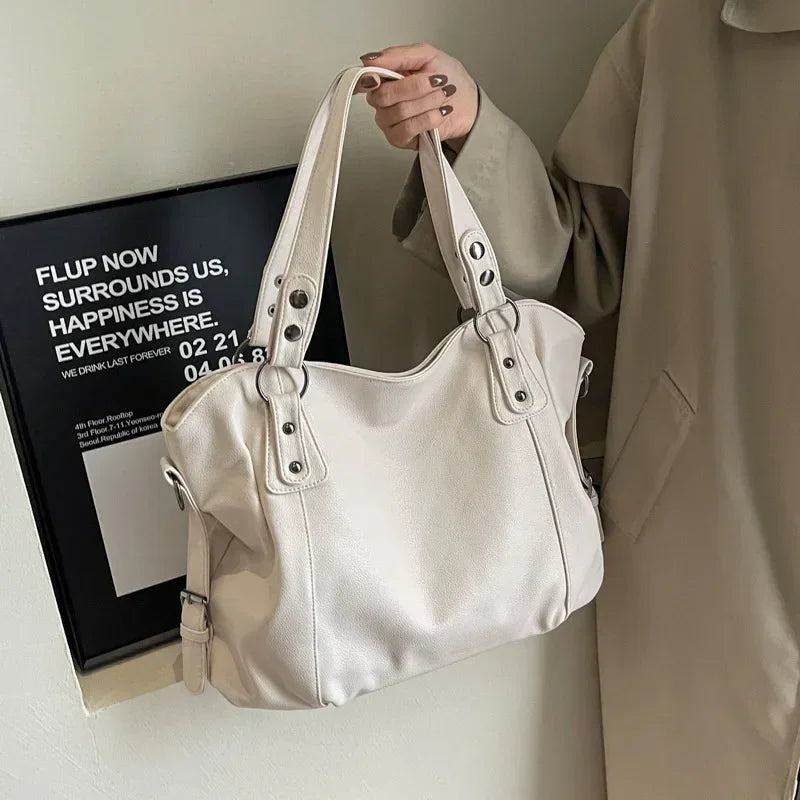 Bolso de hombro mujer piel suave gran capacidad diseño elegante