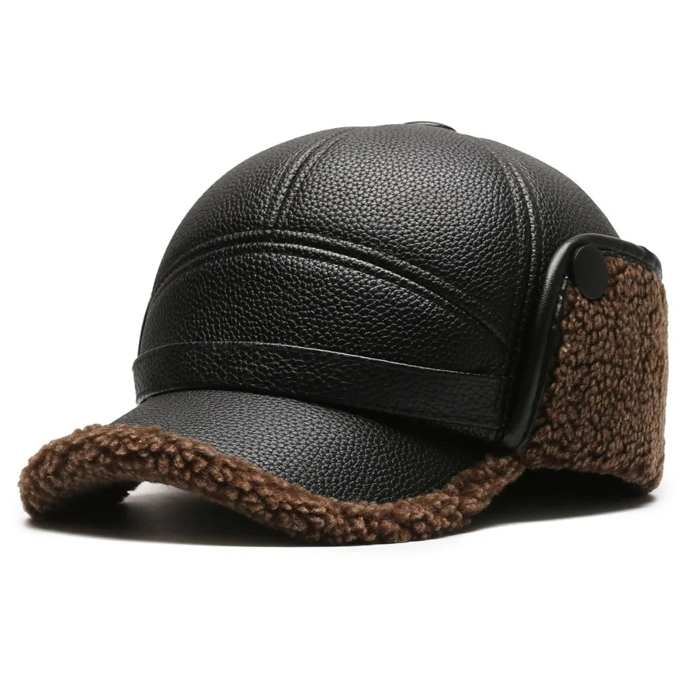 Gorra Hombre de Cuero Aislada Ajuste Clasico - Mavetta