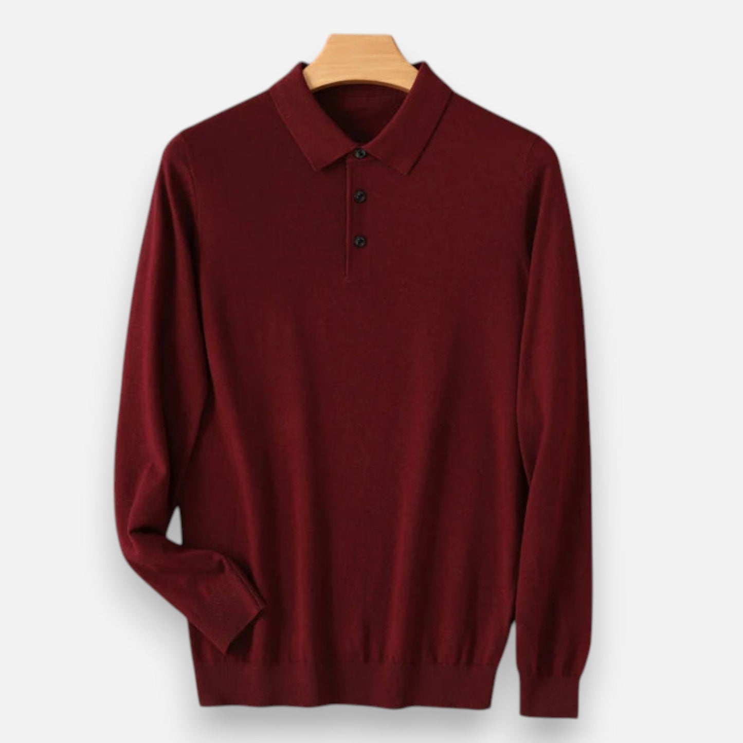 Camisa Polo Hombre Lana Merino Suave Corte Clásico