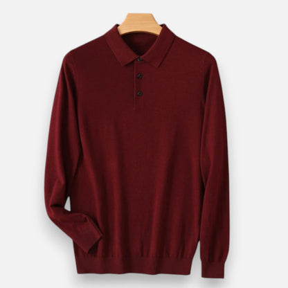 Camisa Polo Hombre Lana Merino Suave Corte Clásico