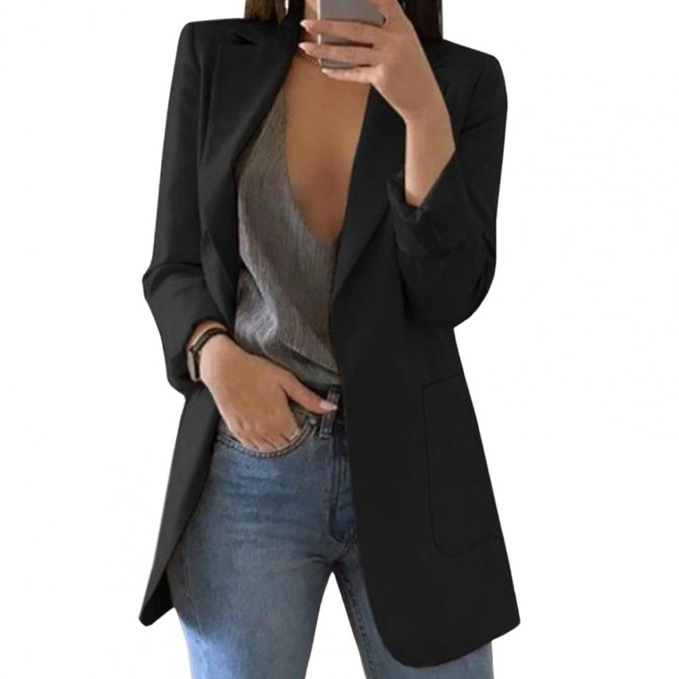 Blazer Mujer Casual Estructura Texturizada Corte Ajustado