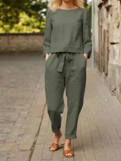 Vestido Fluido Mujer con Cinturón de Lazo Estilo Elegante
