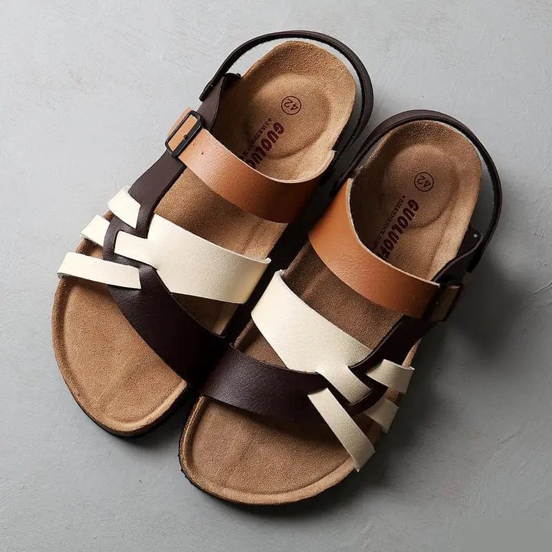 Sandalias Hombre de Piel Ortopédicas Confort