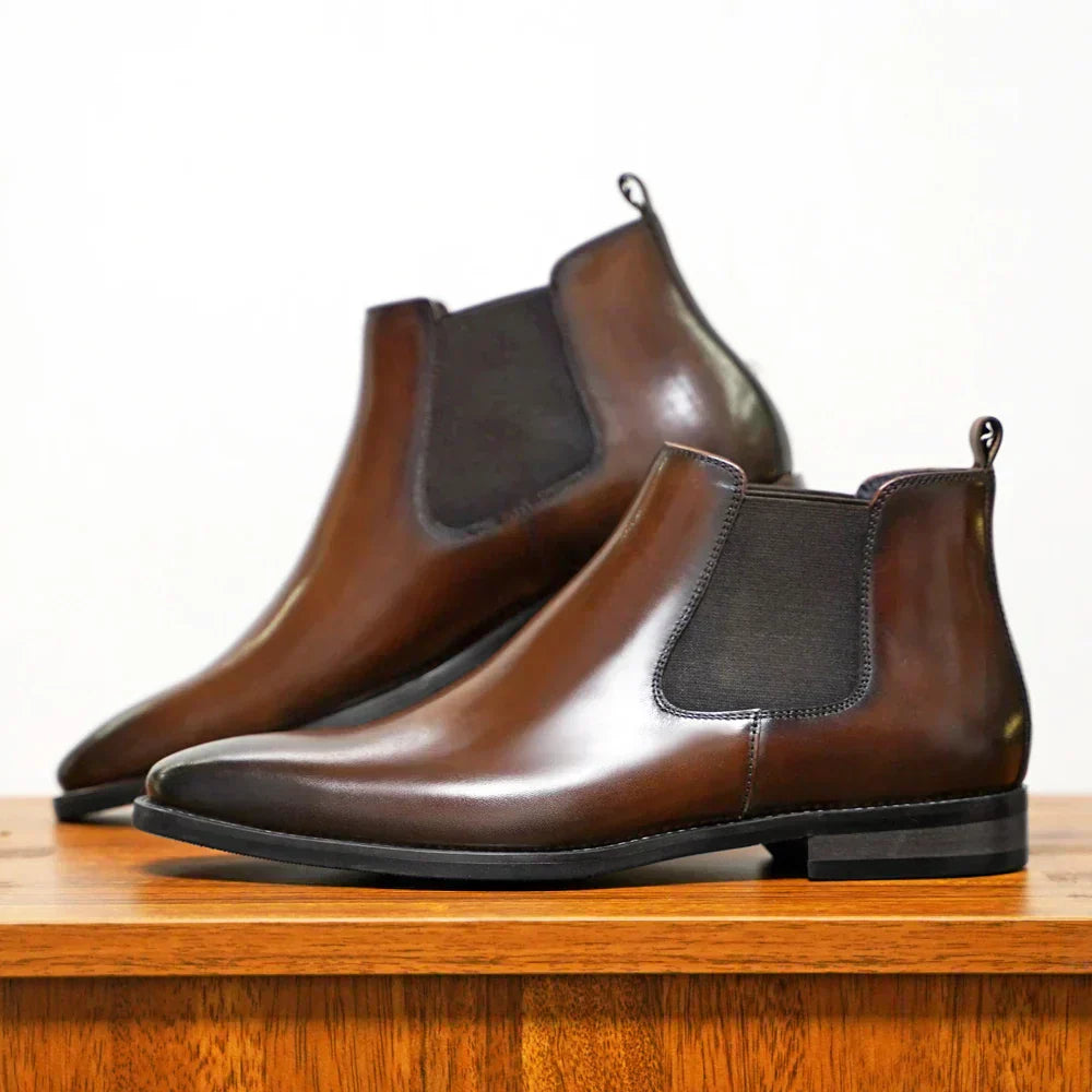 Botas Chelsea Hombre de Cuero Ajuste Clásico