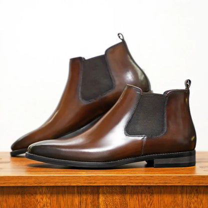 Botas Chelsea Hombre de Cuero Ajuste Clásico