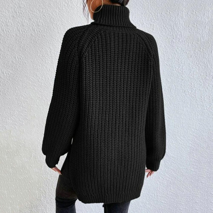 Jersey Mujer Cuello Alto Ajustado