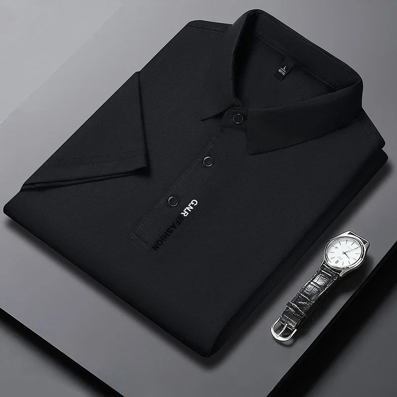 Polo Hombre Algodón Cuello Refinado Cierre Botones