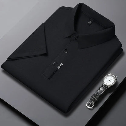 Polo Hombre Algodón Cuello Refinado Cierre Botones