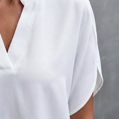 Blusa Mujer Cuello en V Manga Abierta