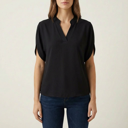 Blusa Mujer Cuello en V Manga Abierta