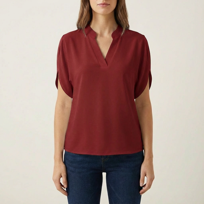 Blusa Mujer Cuello en V Manga Abierta