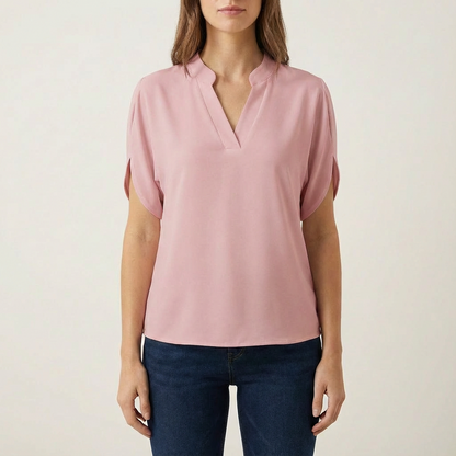 Blusa Mujer Cuello en V Manga Abierta