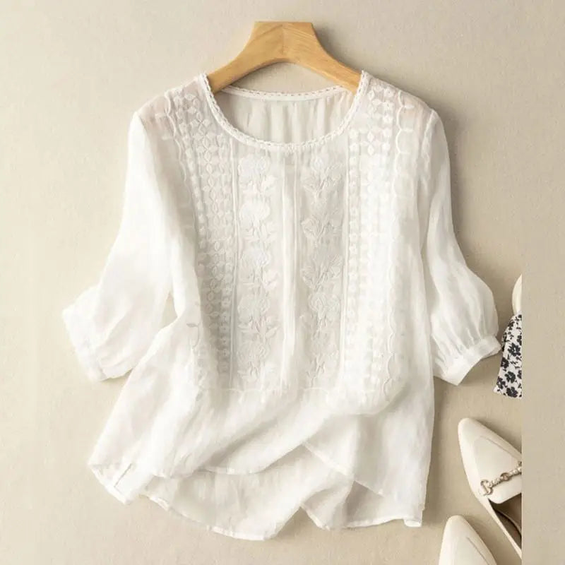 Blusa Mujer Estampado Floral Tejido Ligero Corte Relajado - Mavetta