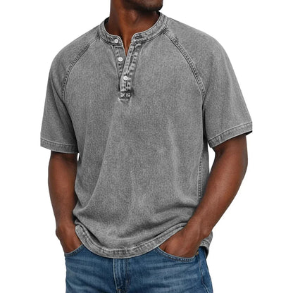 Camisa hombre vintage Algodón botones Ajuste clásico