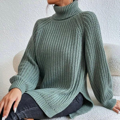 Jersey Mujer Cuello Alto Ajustado