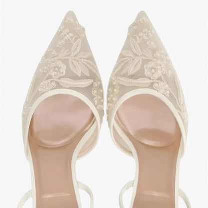 Tacones Mujer de Malla Estilo Elegante