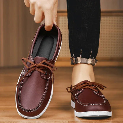 Mocasines Hombre de Lona Suela de Goma Estilo Slip-On