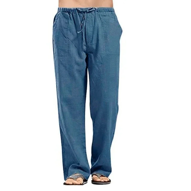 Pantalón Hombre Ligero Cintura Ajustable Corte Recto