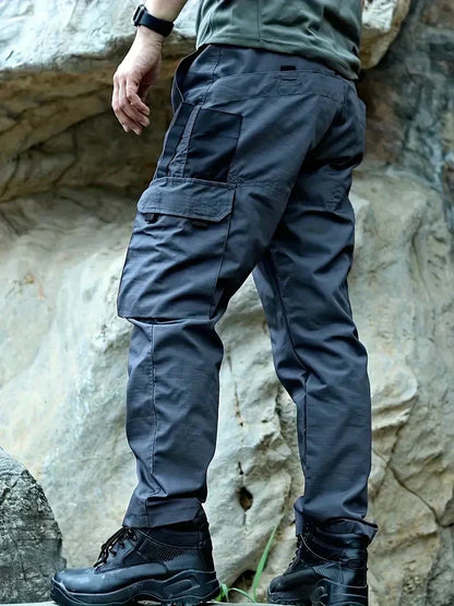 Pantalón táctico hombre impermeable resistente cargo funcional