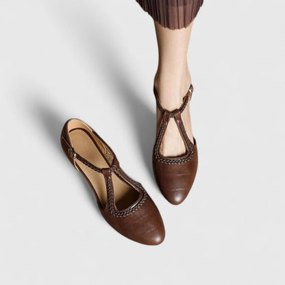 Sandalias Planas Mujer Tira en T Diseño Cerrado