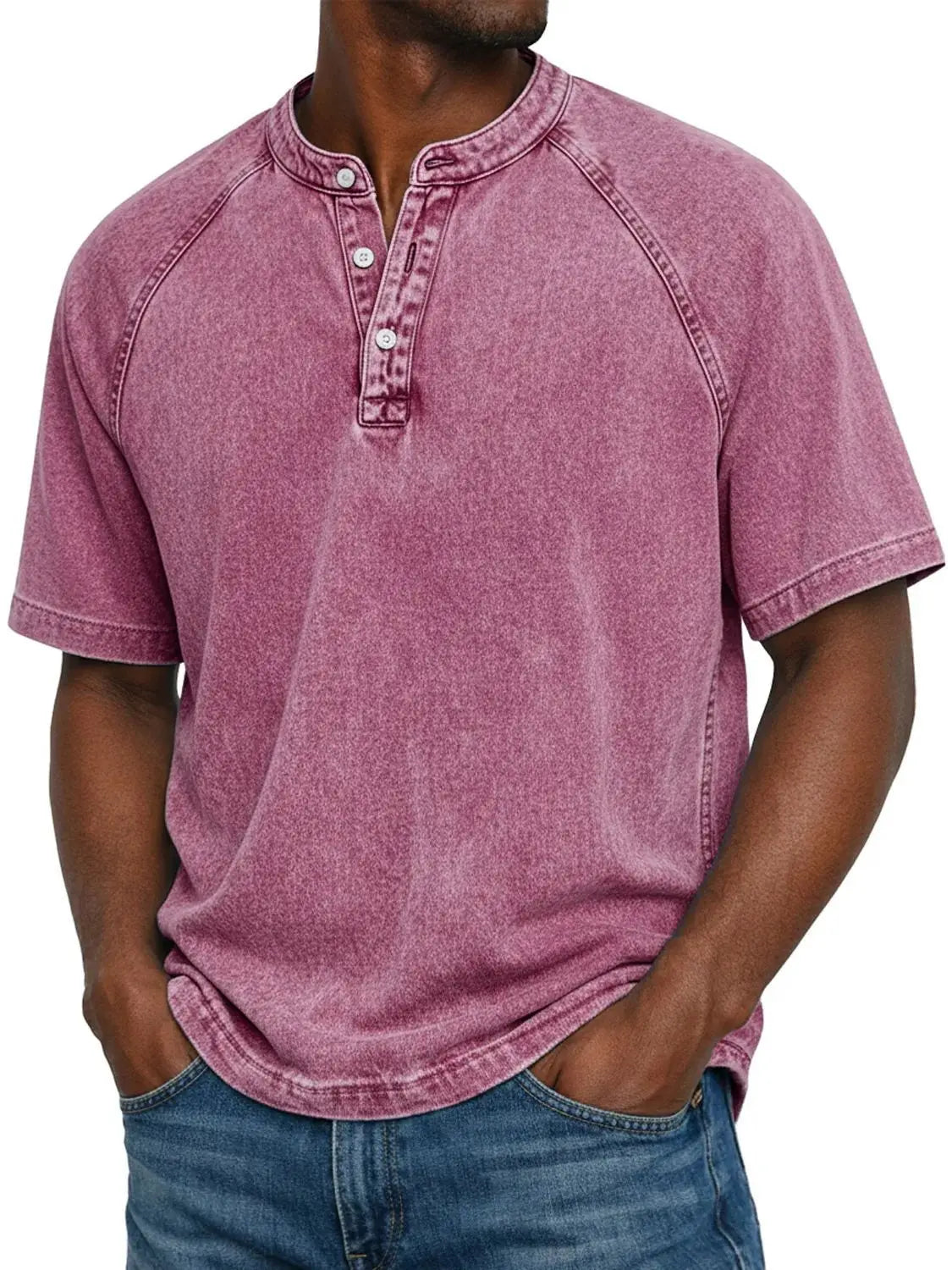 Camisa hombre vintage Algodón botones Ajuste clásico