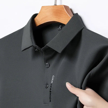 Polo Hombre Algodón Cuello Refinado Cierre Botones