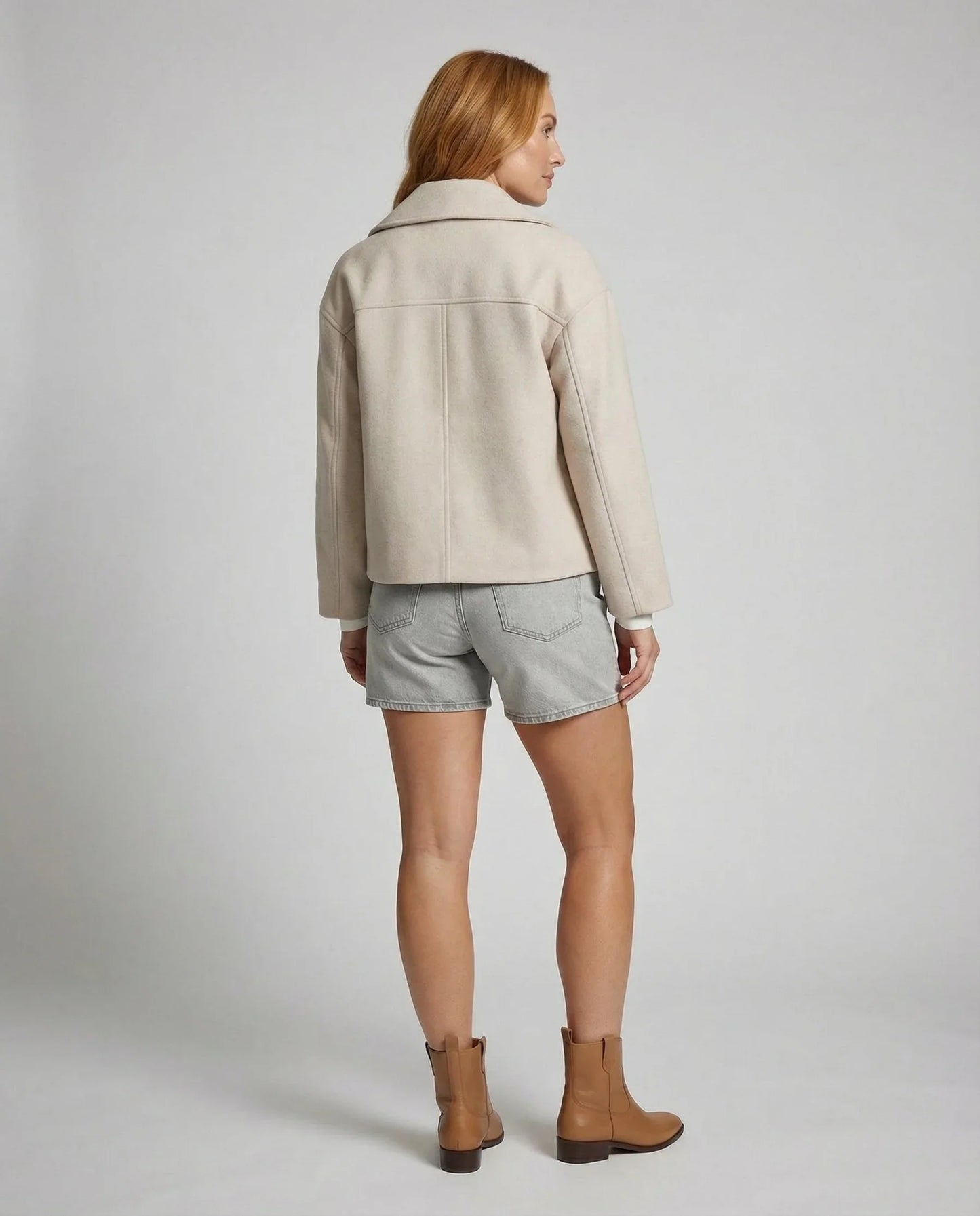 Chaqueta Cruzada Mujer con Botones Estilo Elegante