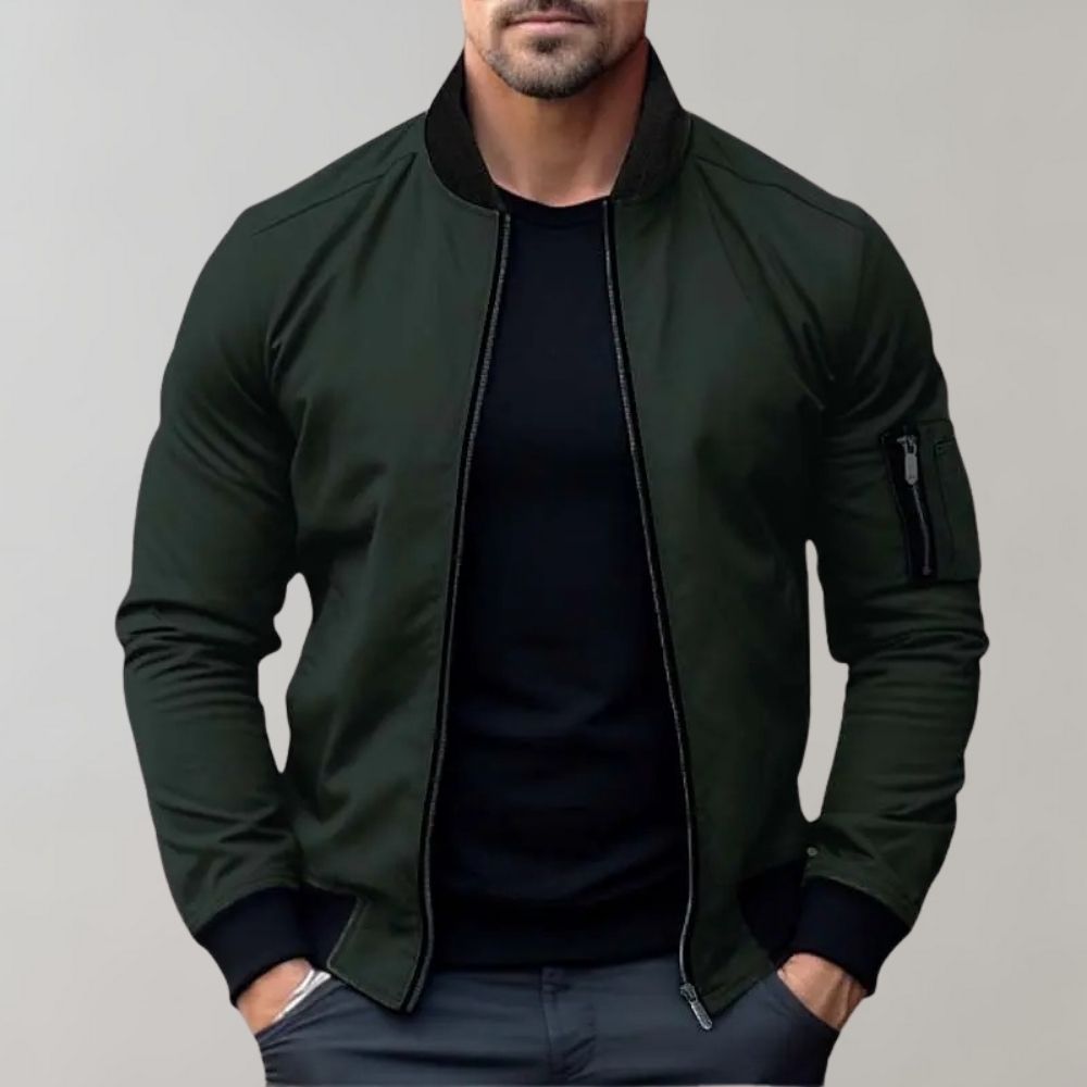 Chaqueta Bomber Hombre Slim Fit Cremallera
