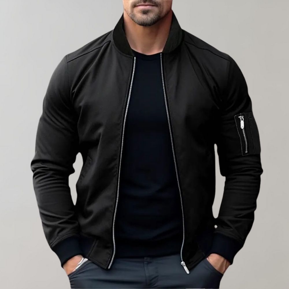 Chaqueta Bomber Hombre Slim Fit Cremallera