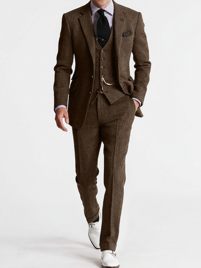 Traje Hombre Tres Piezas Slim Fit Clásico