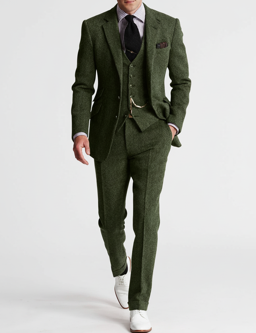 Traje Hombre Tres Piezas Slim Fit Clásico